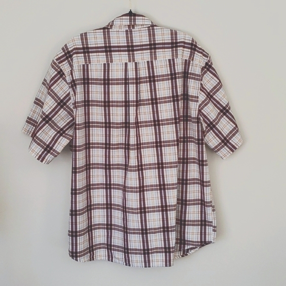 Carhartt Mens Short Sleeve Casual Button Down Plaid Print Size 2XL - Picture 5 of 5